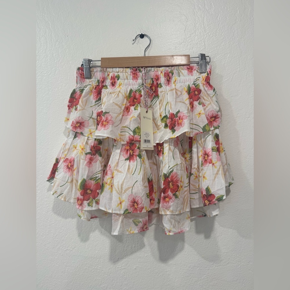 NWT LoveShackFancy Ruffle Mini Skirt in Island Vibes size Small - Picture 5 of 6